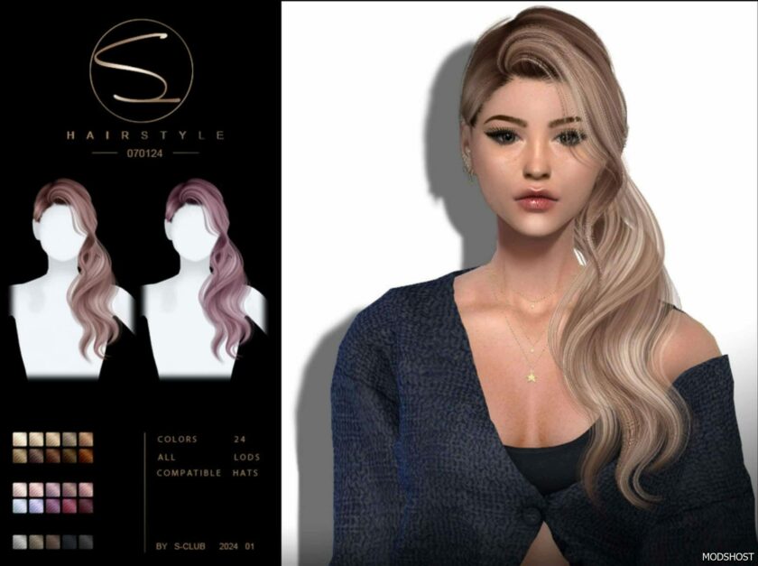 Sims 4 Female Mod: Ponytail Hairstyle (Featured)