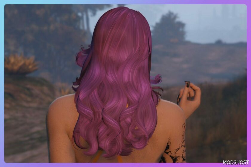 GTA 5 Player Mod: Medium Curled Hairstyle for MP Female (Featured)