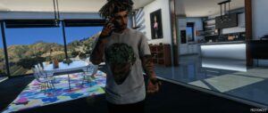 GTA 5 Player Mod: Hellstar T-Shirts for MP Male / Franklin (Image #4)