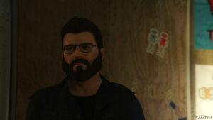 GTA 5 Player Mod: Michael | Biker Hair V1.1 (Image #2)