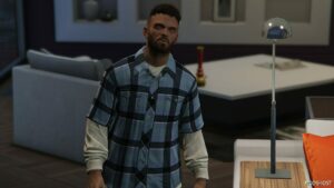 GTA 5 Player Mod: Trevor | Long Sleeve Flannel V1.1 (Image #5)