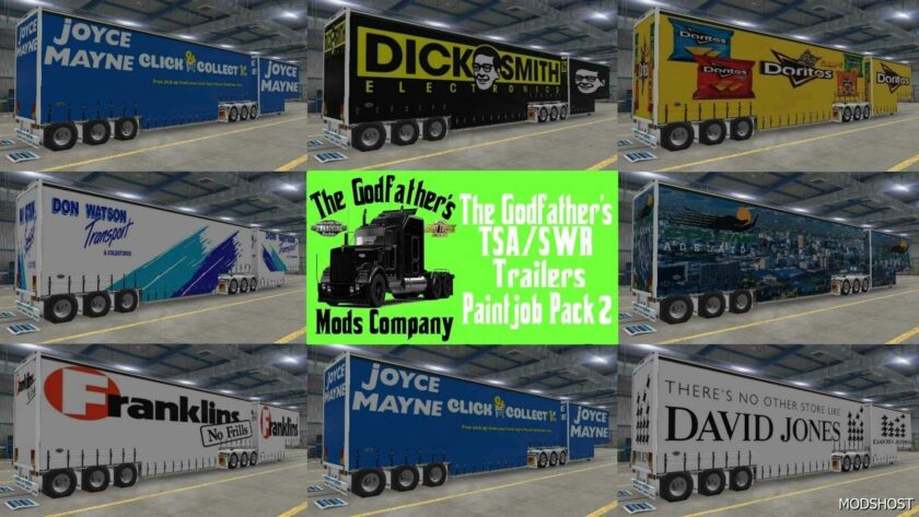 ATS Skin Mod: The Godfather’s TSA SWR Trailers Paintjob Pack 2 V1.1 (Featured)