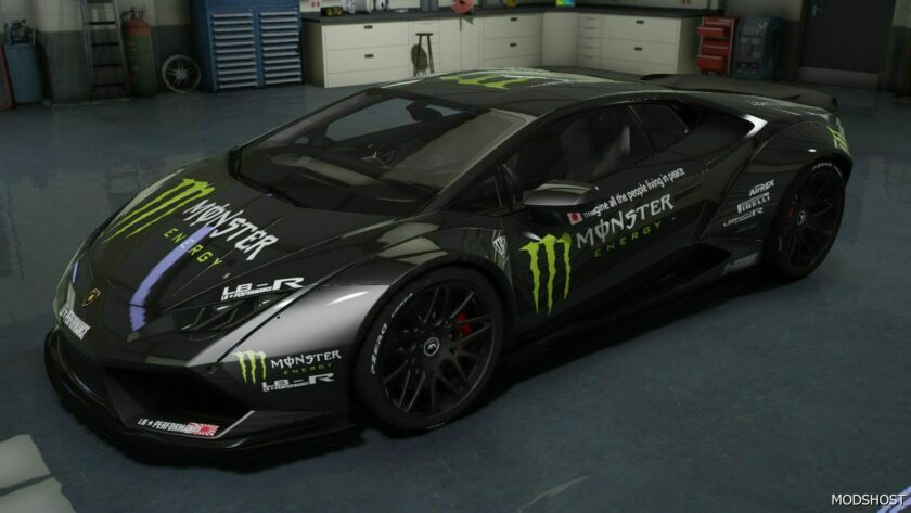 GTA 5 Lamborghini Vehicle Mod: Huracan LP 610 Liberty Walk (Featured)