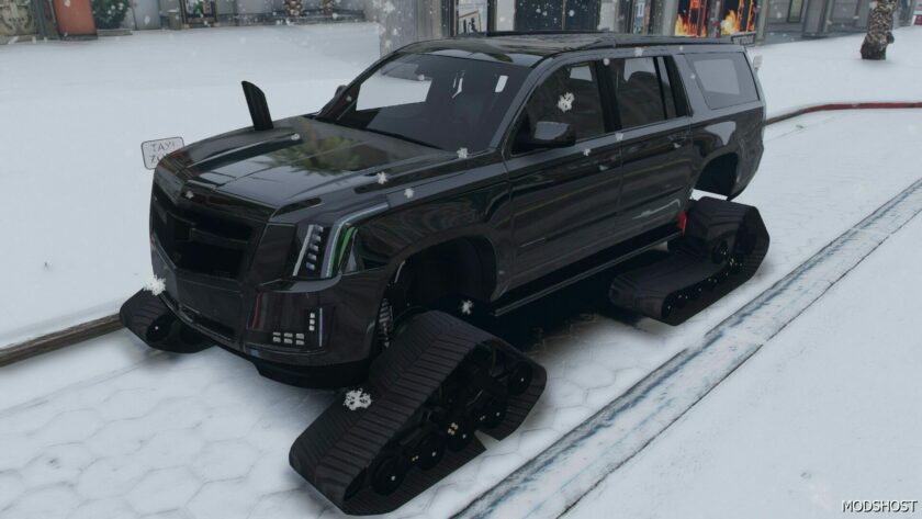 GTA 5 Vehicle Mod: Cadillac Escalade Mattracks (Featured)