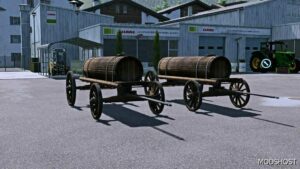 FS22 Manur Mod: Wood Barrel (Featured)