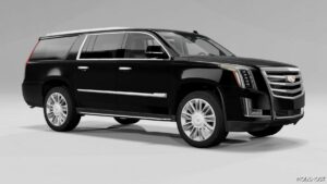 BeamNG Cadillac Car Mod: Escalade ESV 2016 0.31 (Featured)