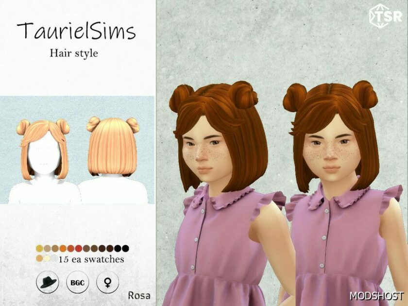 Sims 4 Female Mod: Rosa Hairstyle (Featured)