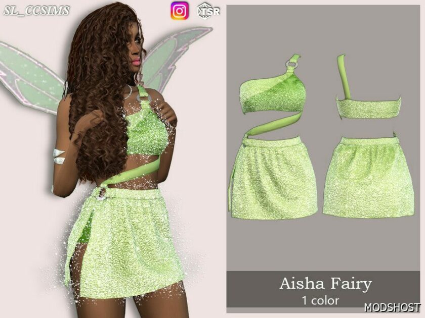 Sims 4 Party Clothes Mod: SL Aisha Fairy (Featured)