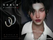 Sims 4 Female Accessory Mod: Twisted Hoop Earrings (Image #2)