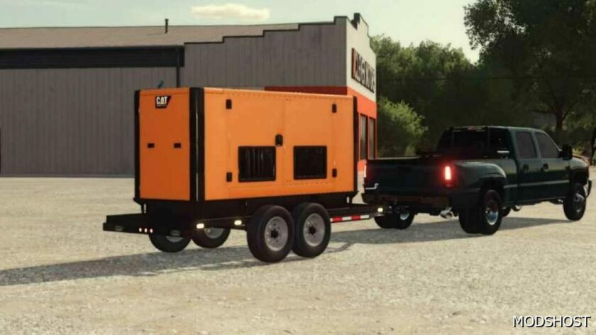 FS22 Caterpillar Mod: CAT Diesel Generator Trailer (Featured)