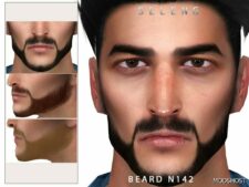 Sims 4 Male Hair Mod: Beard N142 (Featured)