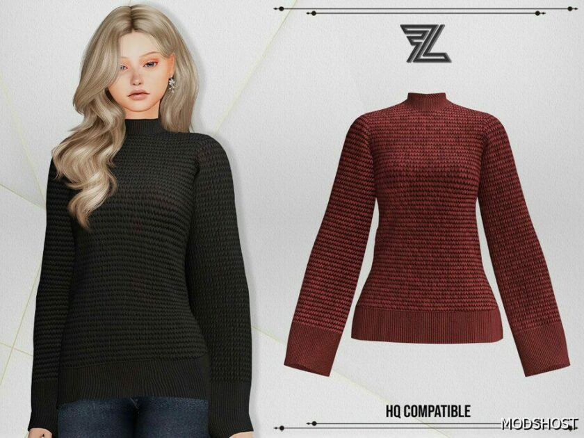 Sims 4 Elder Clothes Mod: Kimberly Wool Sweater (Featured)