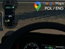 ETS2 Mod: Google Maps for Phone Dark Version (Featured)