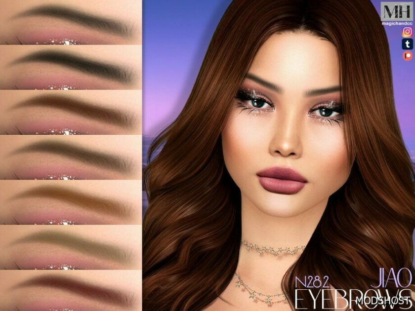 Sims 4 Eyebrows Hair Mod: Jiao Eyebrows N282 (Featured)