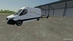 FS22 Mercedes-Benz Vehicle Mod: Mercedes Sprinter RWZ (Claas) V1.0.0.1 (Featured)