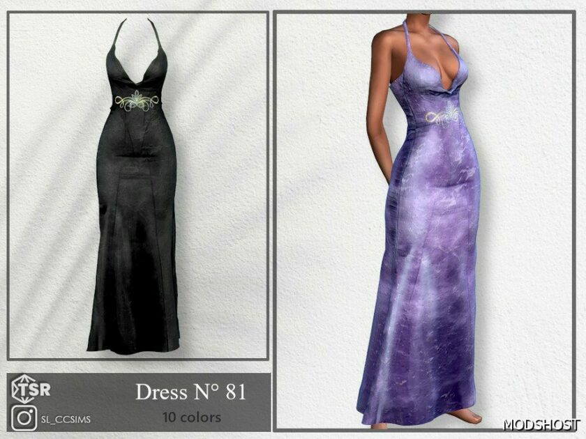 Sims 4 Dress Clothes Mod: Sl_Dress_81 (Featured)