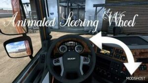 ETS2 Part Mod: Animated Steering Wheel V1.0.8 (Featured)