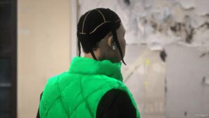 GTA 5 Player Mod: Parted Braids for MP Male (Image #2)