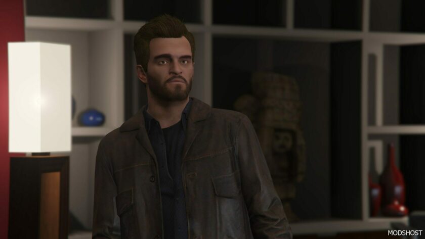 GTA 5 Player Mod: Trevor | Casual Leather Jacket V1.1 (Featured)