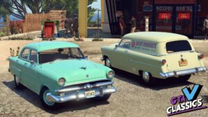 GTA 5 Ford Vehicle Mod: 1952-3 Ford Pack Add-On | Vehfuncs V | Extras | Sound | Lods V1.1A (Featured)