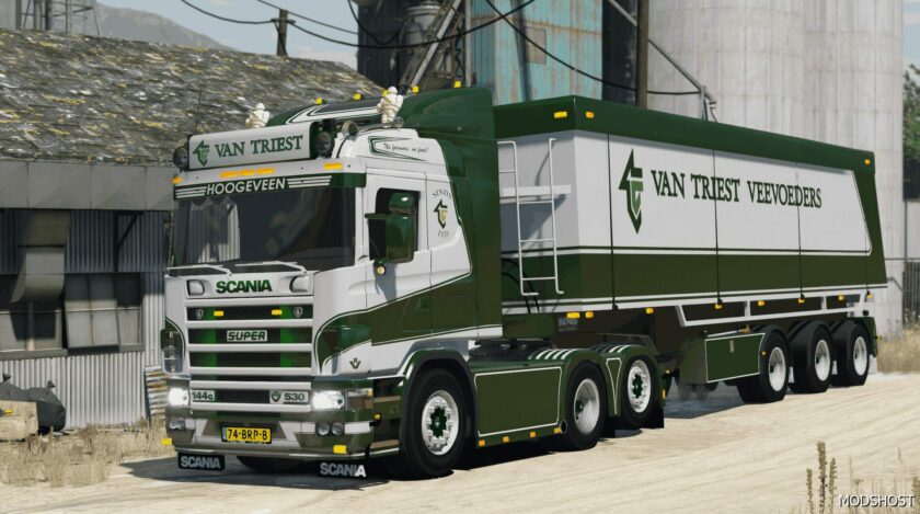 GTA 5 Vehicle Mod: Scania 144G 530V8 VAN Triest B.V. Add-On | Animated (Featured)