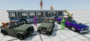 BeamNG Mod: Universal Dummy/Stuntman Driver & Passengers + Loads V1.1 (Featured)