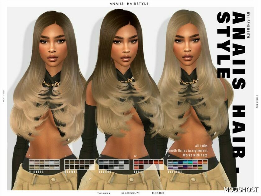 Sims 4 Female Mod: Anaiis Hairstyle (Featured)