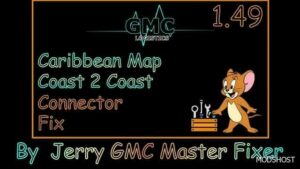 ATS Map Mod: Caribbean – C2C Connector FIX 1.49 (Featured)