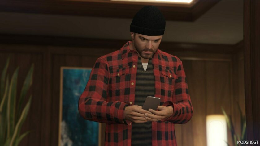 GTA 5 Player Mod: Michael | Open Flannel V1.2 (Featured)