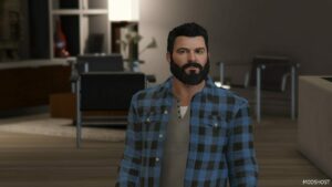 GTA 5 Player Mod: Michael | Open Flannel V1.2 (Image #2)