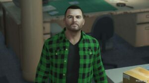 GTA 5 Player Mod: Michael | Open Flannel V1.2 (Image #4)