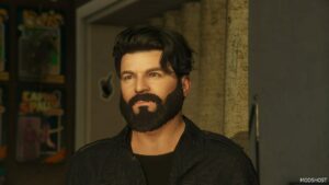 GTA 5 Player Mod: Michael | Short Wavy Hair V1.1 (Featured)