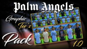 GTA 5 Player Mod: Palm Angels Graphic Tee’s Pack for MP Males (Featured)