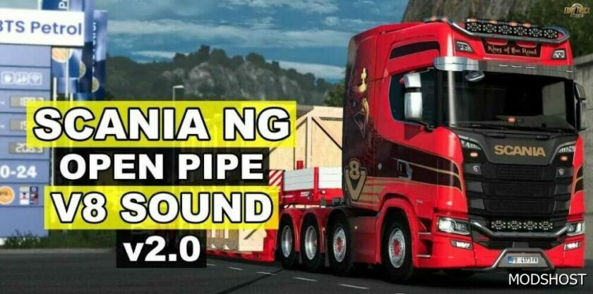 ETS2 Scania Mod: NG Open Pipe V8 Sound V2.0 (Featured)