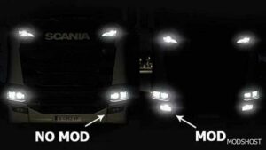 ETS2 Scania Part Mod: NG Front Bumper FOG Lamps V1.0.1 (Featured)