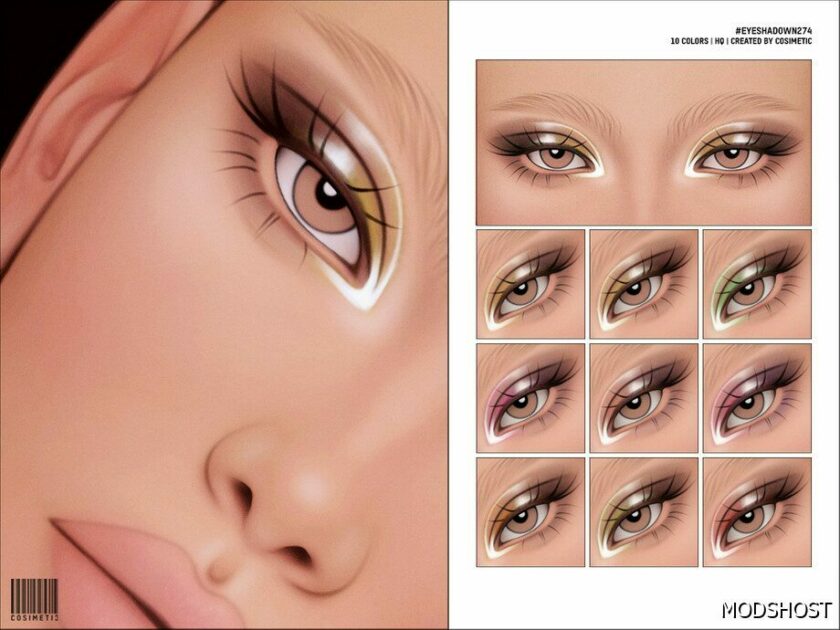 Sims 4 Female Makeup Mod: Eyeshadow N274 (Featured)