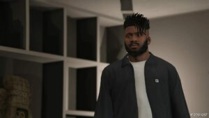 GTA 5 Player Mod: Franklin | Slim Beard V1.1 (Image #3)