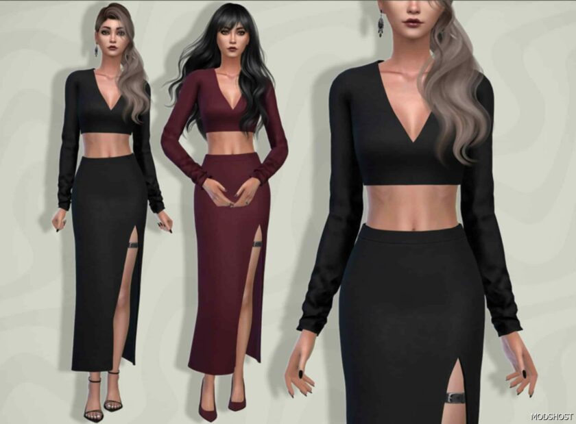 Sims 4 Party Clothes Mod: Void SET (Featured)