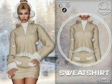 Sims 4 Female Clothes Mod: Winter Sweatshirt & Skirt – SET 394 (Featured)