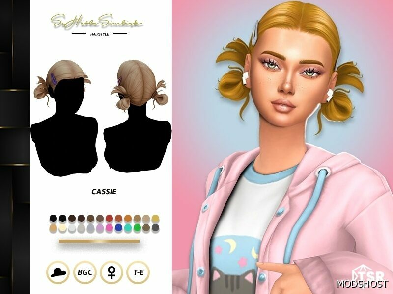 Sims 4 Female Mod: Cassie Hairstyle (Featured)