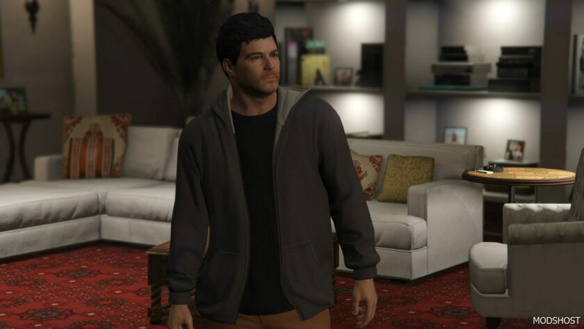 GTA 5 Player Mod: Michael | Hoodie V1.1 (Featured)