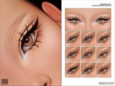 Sims 4 Female Makeup Mod: Eyeliner N313 L2 (Featured)