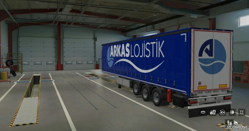 ETS2 Trailer Mod: ARKAS Lojistik Curtainsider 1.49 (Featured)