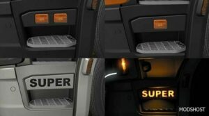 ETS2 Scania Part Mod: NG SR Doorsteps Side Marker Lamp Orange White V2.0 (Featured)