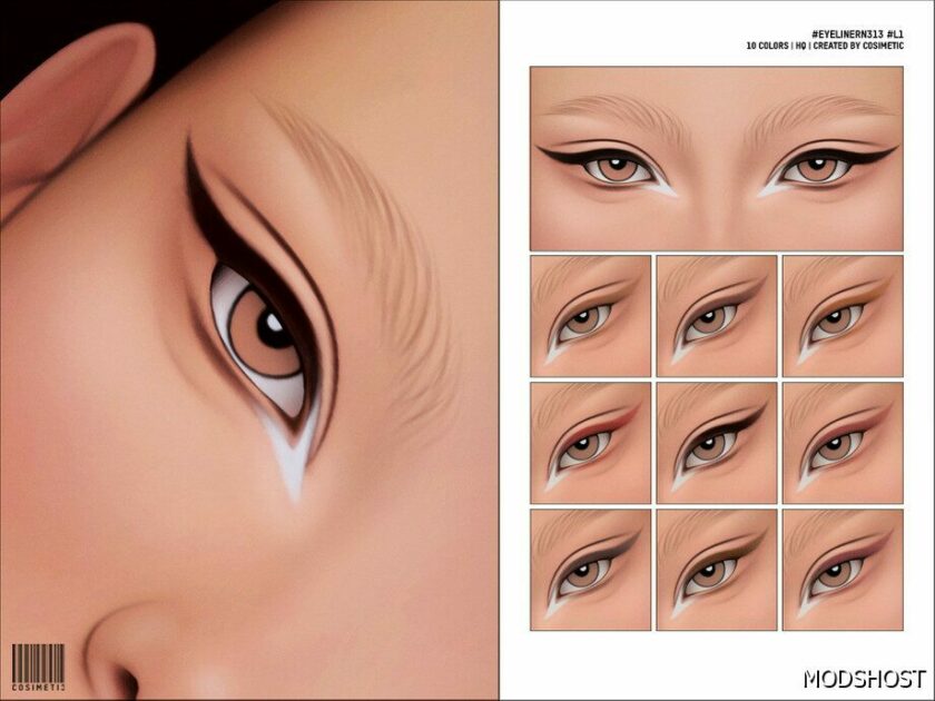 Sims 4 Eyeliner Makeup Mod: N313 L1 (Featured)