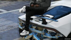 GTA 5 Player Mod: AIR Force 1 Dior for Franklin (Image #3)