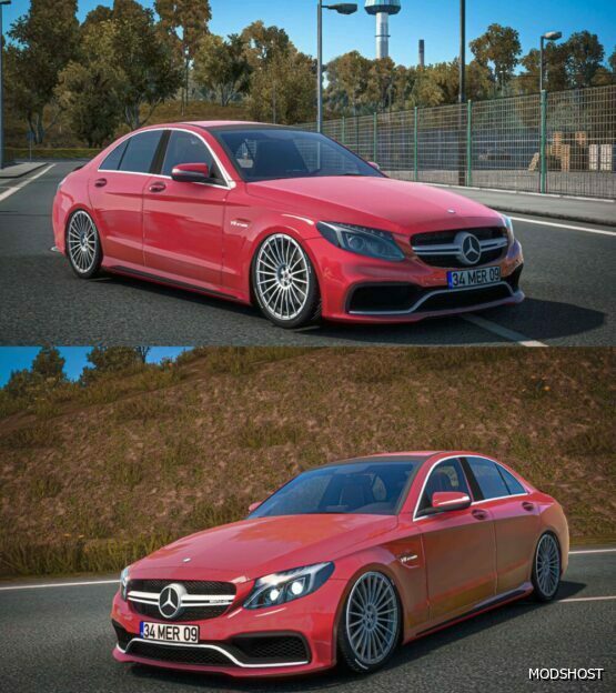 ETS2 Mercedes-Benz Car Mod: Mercedes AMG C63 S 2017 1.49 (Featured)