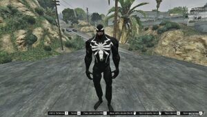 GTA 5 Player Mod: Marvel Spiderman 2 Venom (Featured)