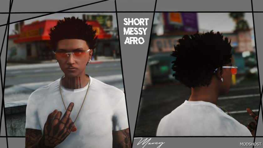 GTA 5 Player Mod: Short Messy Afro for MP Male (Featured)