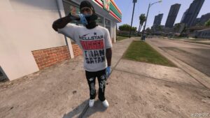 GTA 5 Player Mod: Hellstar off White Shirts V1.1 (Featured)